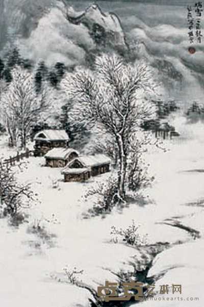 祖莪 瑞雪 镜心 69×46cm